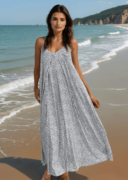 Amari Double V-Neck Summer Maxi Dress