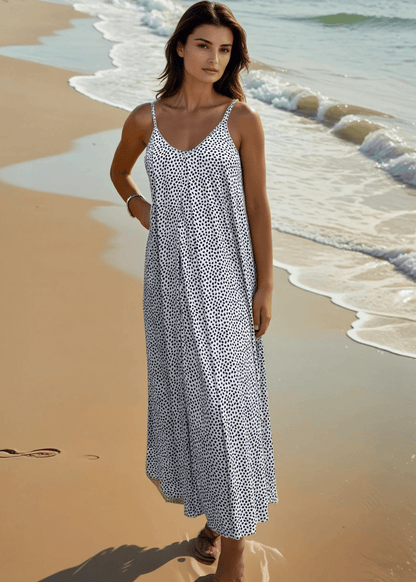 Amari Double V-Neck Summer Maxi Dress