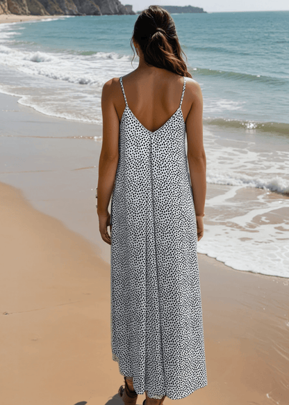 Amari Double V-Neck Summer Maxi Dress