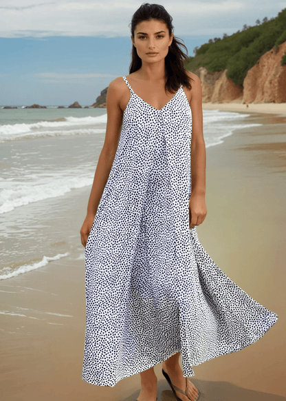 Amari Double V-Neck Summer Maxi Dress