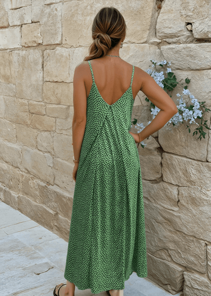 Amari Double V-Neck Summer Maxi Dress