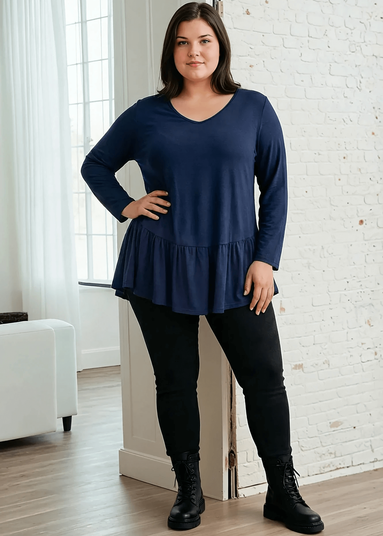 Ally Grab and Go Tunic (Navy)