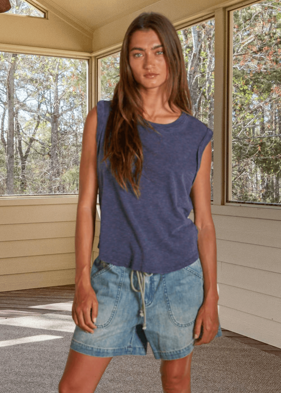 Keeper Top Muscle Tee (Navy)