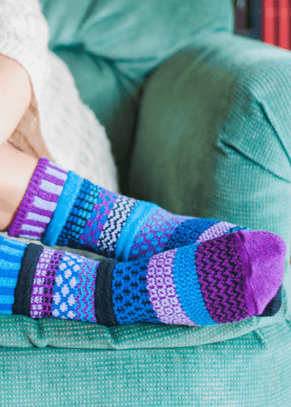 RASPBERRY Knitted Crew Socks Made in USA
