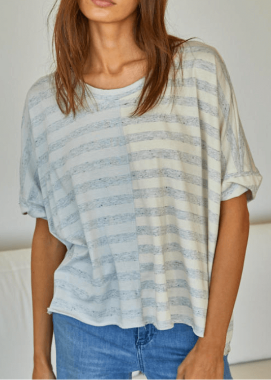 Relax Striped Color Block Tee