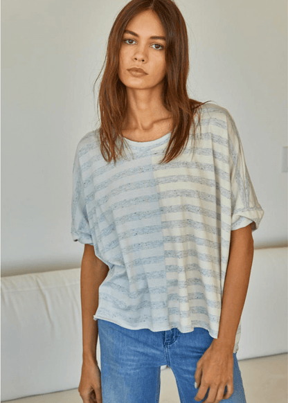 Relax Striped Color Block Tee