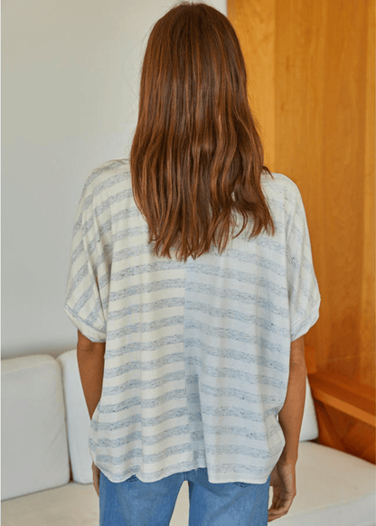 Relax Striped Color Block Tee