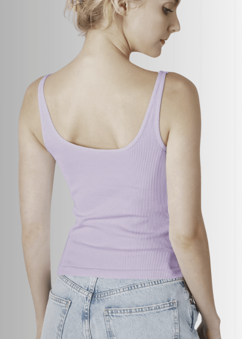 Nikibiki Sweetheart Ribbed Tank Top in Orchid