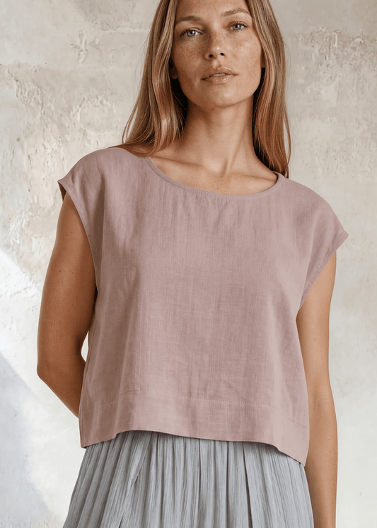 Bella Boxy Top in Rose Quartz