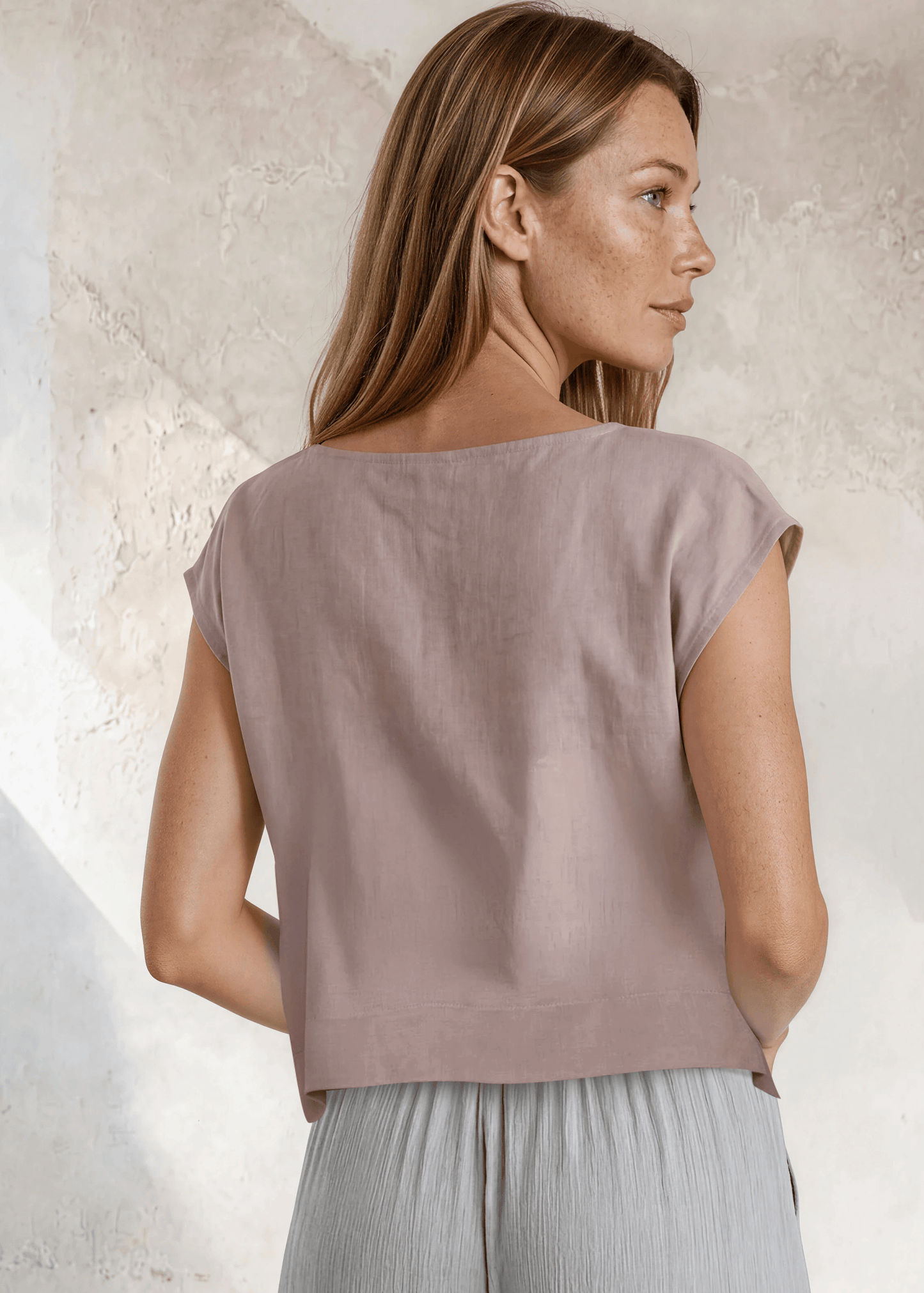 Bella Boxy Top in Rose Quartz