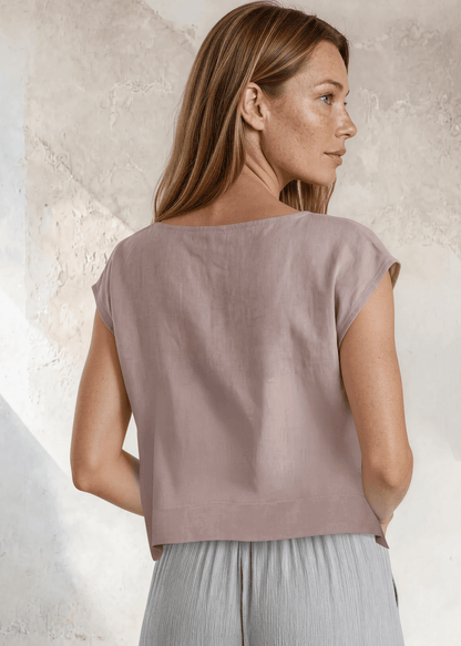 Bella Boxy Top in Rose Quartz