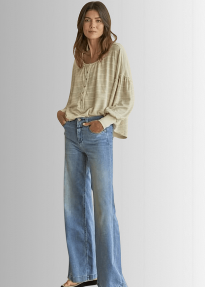 Rylan Striped Top Made in USA