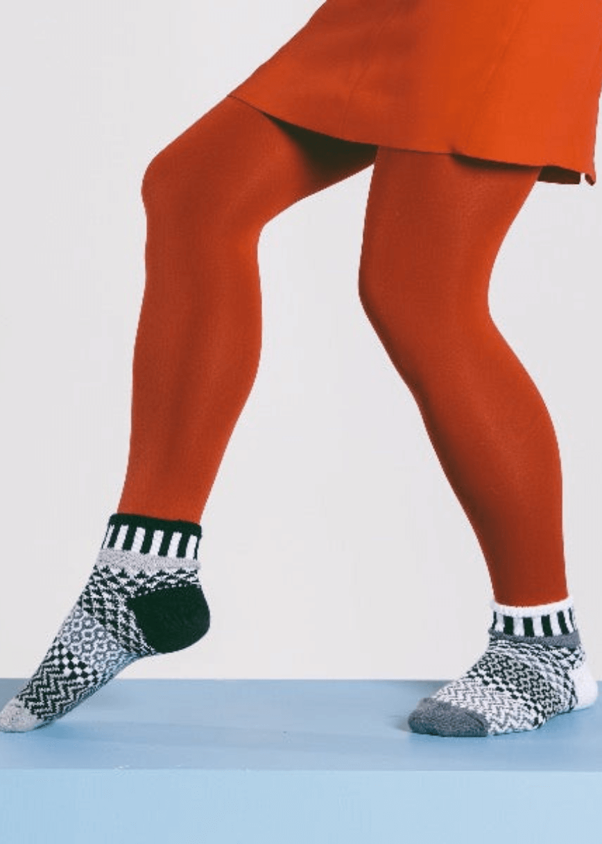 MIDNIGHT Knitted Quarter Socks Solmate Socks