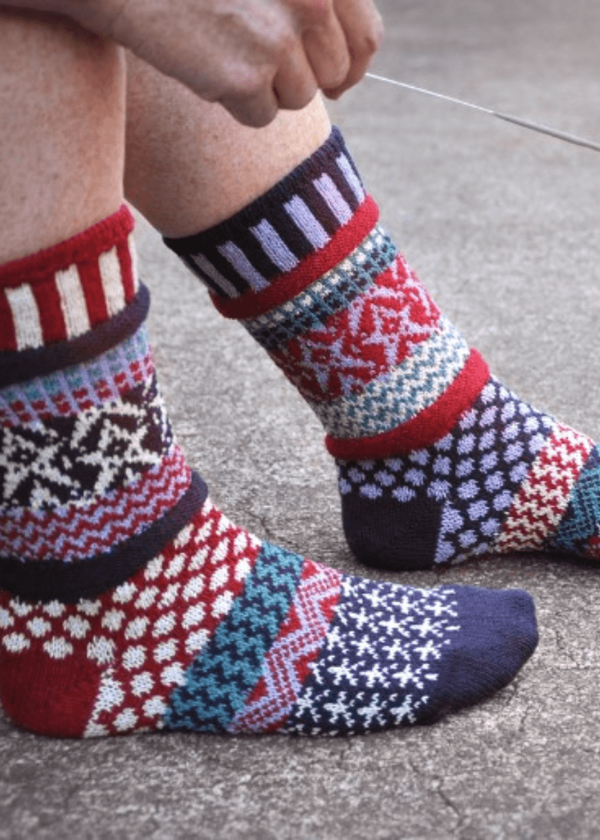 STARS AND STRIPES Knitted Crew Socks