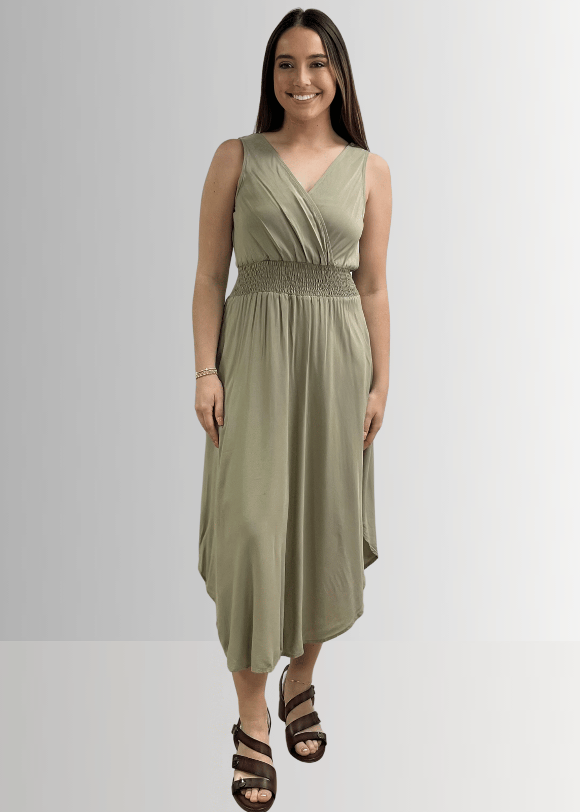 Camila Smocked Waist Midi Dress