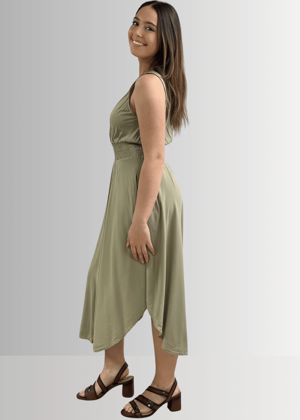 Camila Smocked Waist Midi Dress