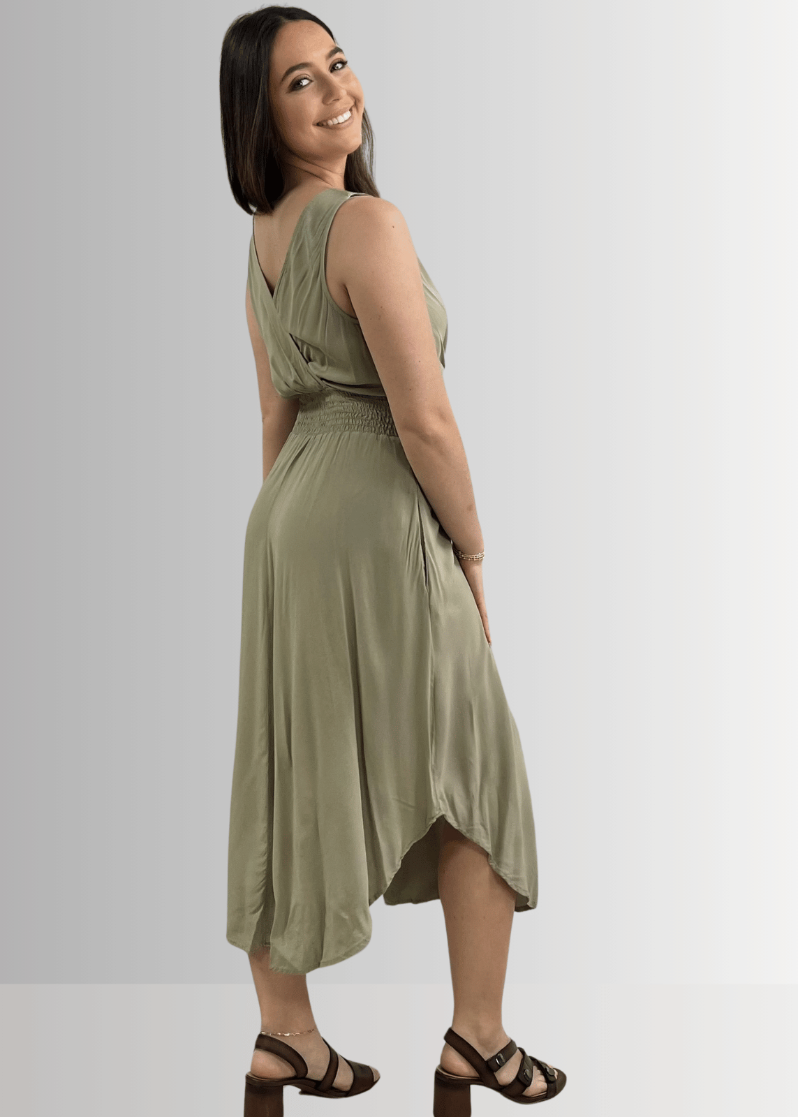 Camila Smocked Waist Midi Dress