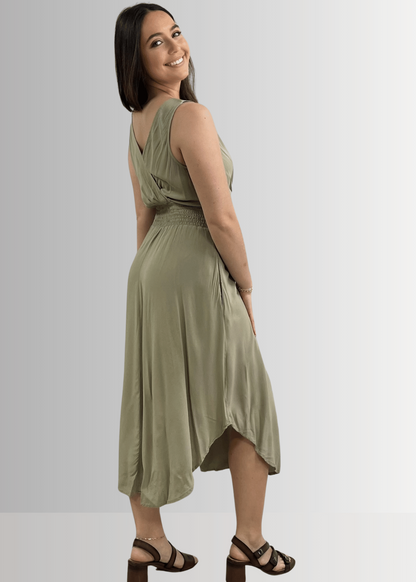 Camila Smocked Waist Midi Dress