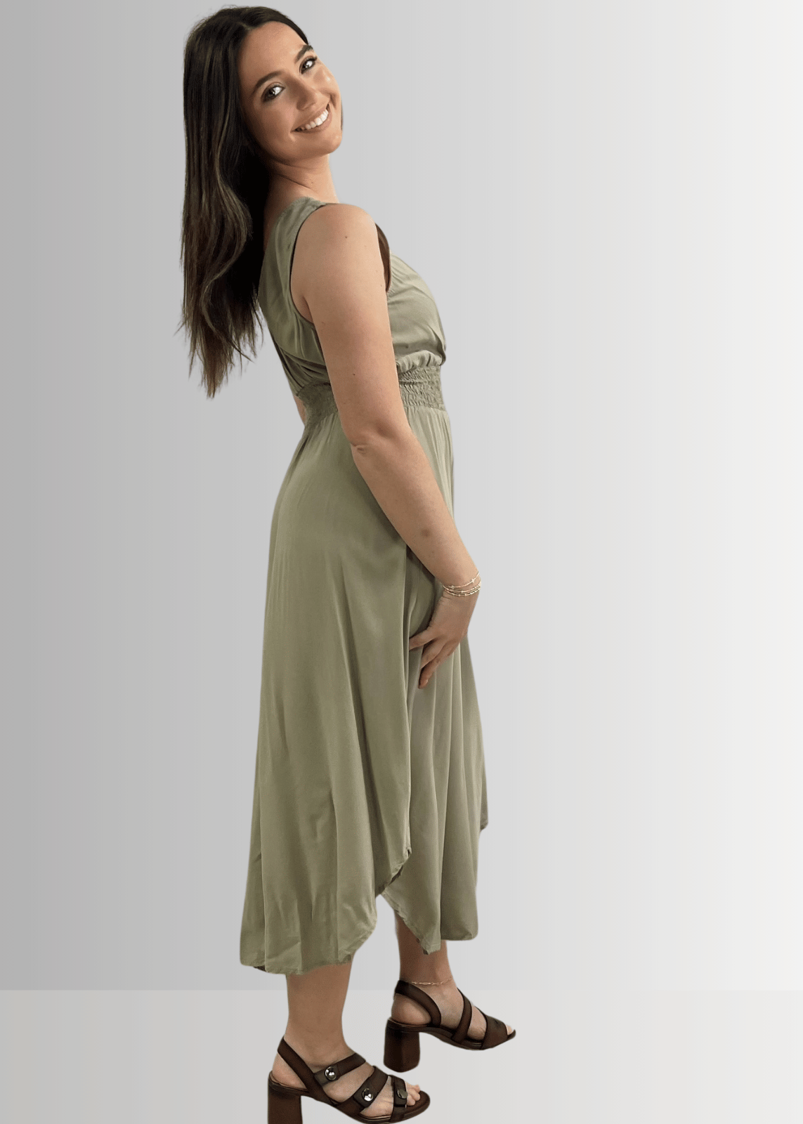 Camila Smocked Waist Midi Dress