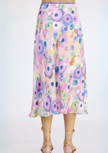 Add Some Color Pink & Lilac Midi Skirt CLEARANCE FINAL SALE