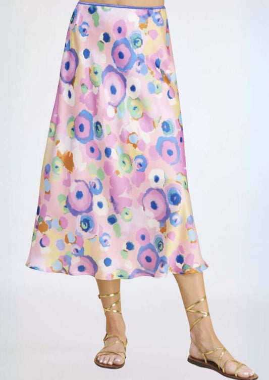 Add Some Color Pink & Lilac Midi Skirt CLEARANCE FINAL SALE