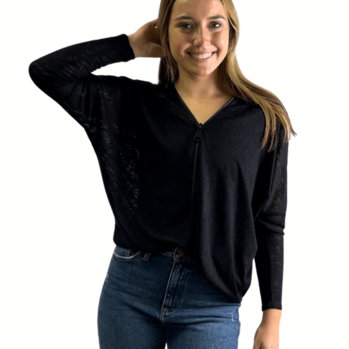 Big Zipper Burnout Dolman Made in USA