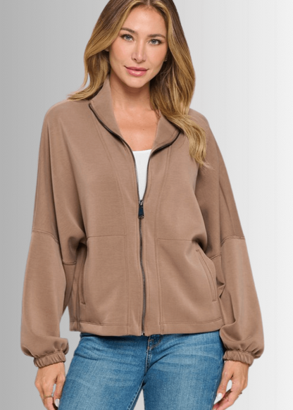Dream Zip Up Jacket with Scuba Soft Fabric