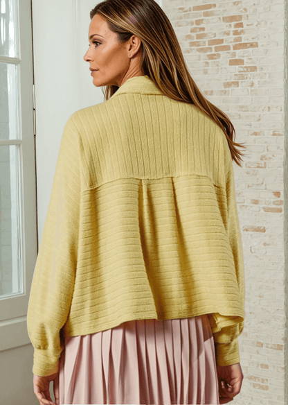 Leah Soft Ribbed Knit Lightweight Shacket - CLEARANCE FINAL SALE