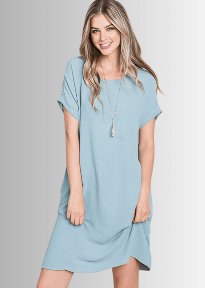 Adley Textured Shirt Dress- CLEARANCE FINAL SALE
