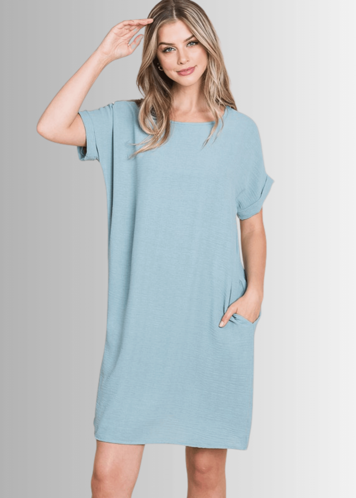 Adley Textured Shirt Dress- CLEARANCE FINAL SALE