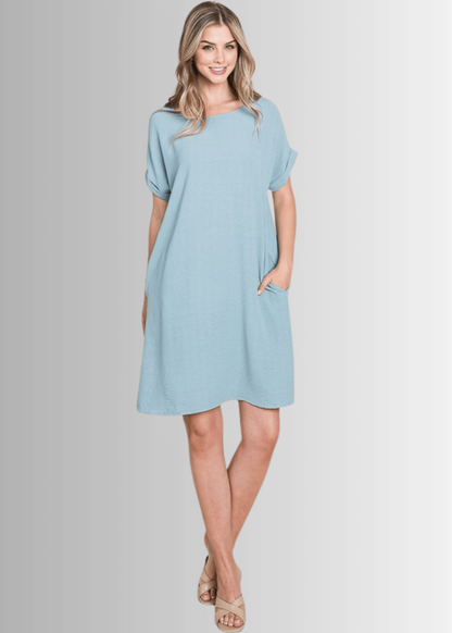 Adley Textured Shirt Dress