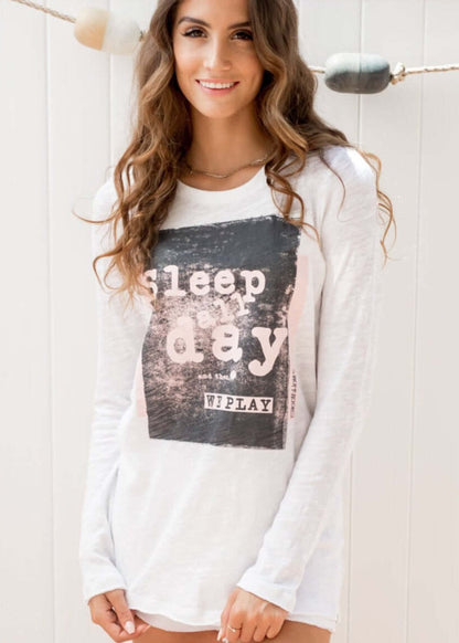 Sleepaholik "Sleep all Day" Graphic Tee - Clearance Final Sale