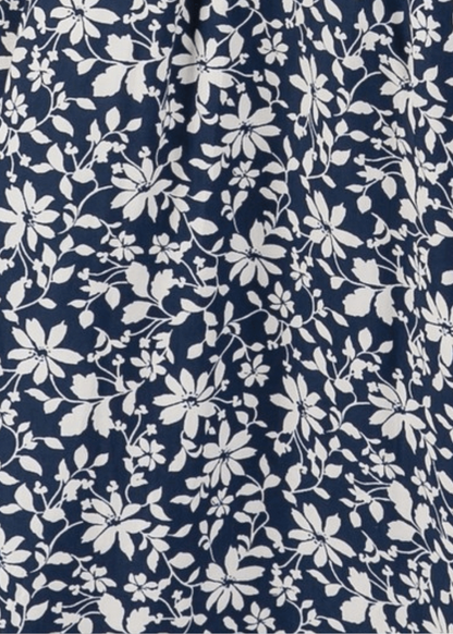 Delilah Navy Floral Smocked Midi Dress