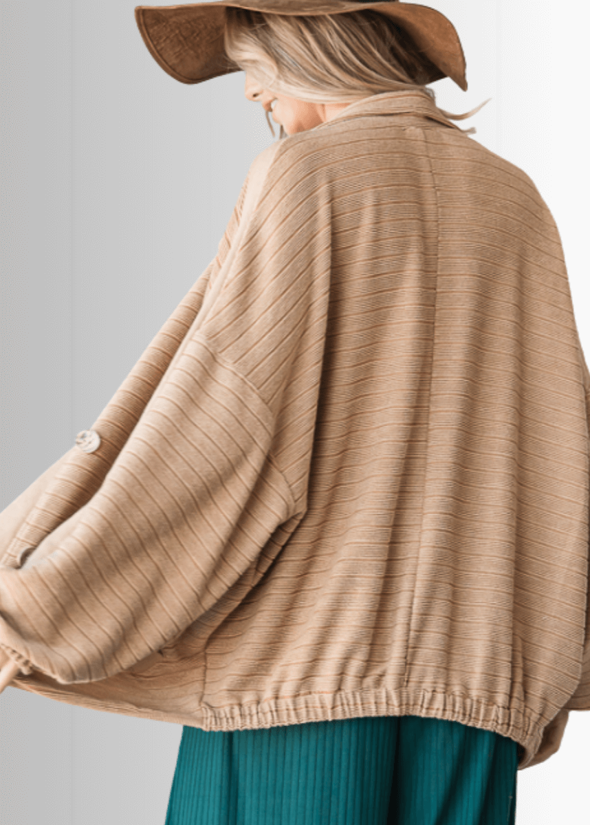 Morgan Casual Ribbed Contrast Jacket - CLEARANCE FINAL SALE