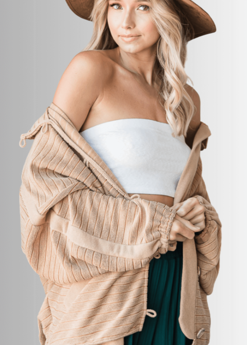 Morgan Casual Ribbed Contrast Jacket - CLEARANCE FINAL SALE