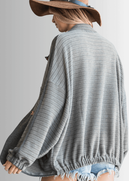 Morgan Casual Ribbed Contrast Jacket - CLEARANCE FINAL SALE
