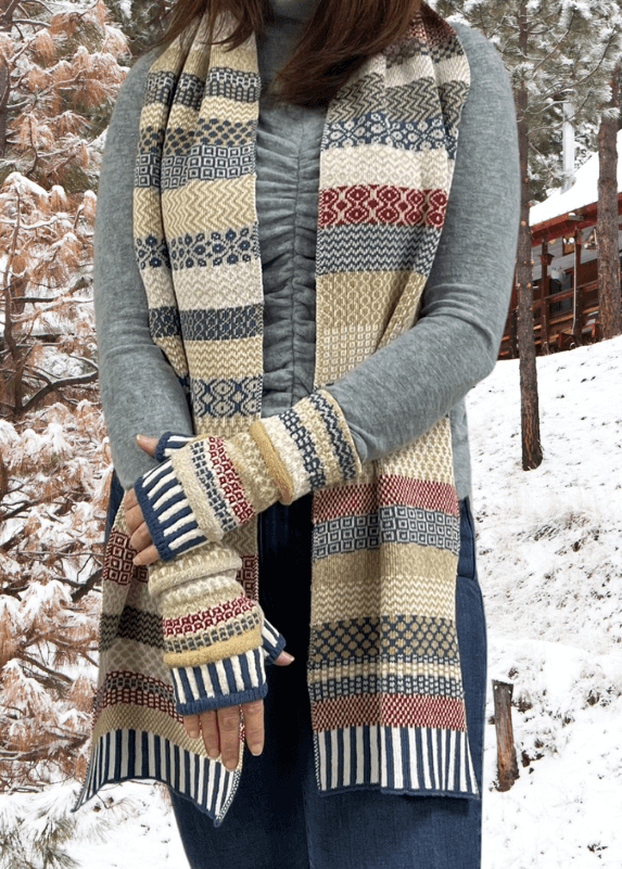 BATEAU MOUCHE Knitted Fingerless Gloves By Solmate Made in USA