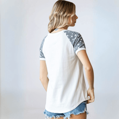 Star Patch Raglan Tee CLEARANCE FINAL SALE