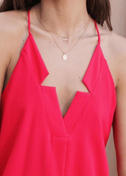 Star Neckline Tank Top
