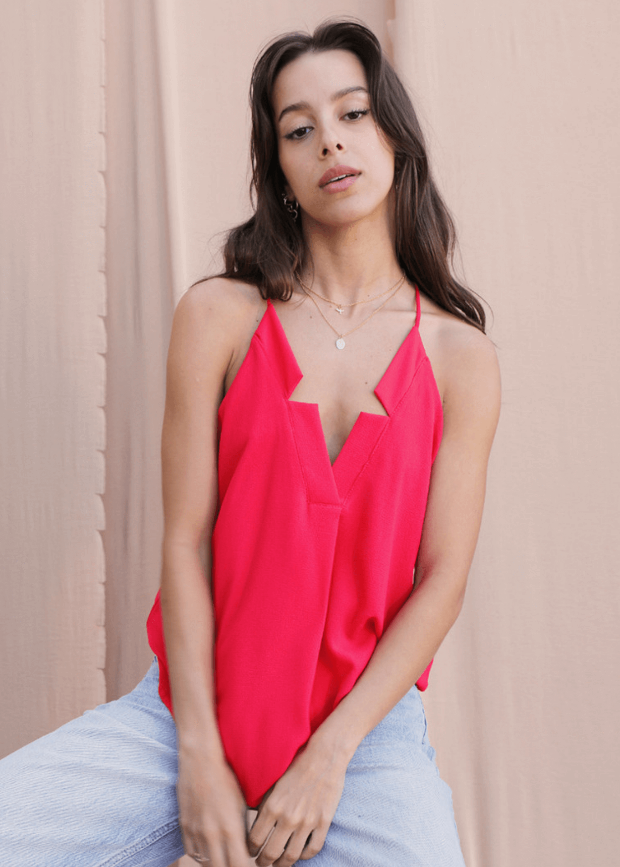 Star Neckline Tank Top