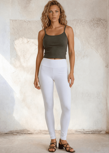 Strappy Crop Tank Top Bra30 (Army Green)