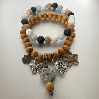 Three Blooms Stretch Bracelets
