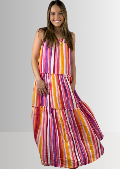 Kora Beautiful Tiered Maxi Sundress CLEARANCE FINAL SALE