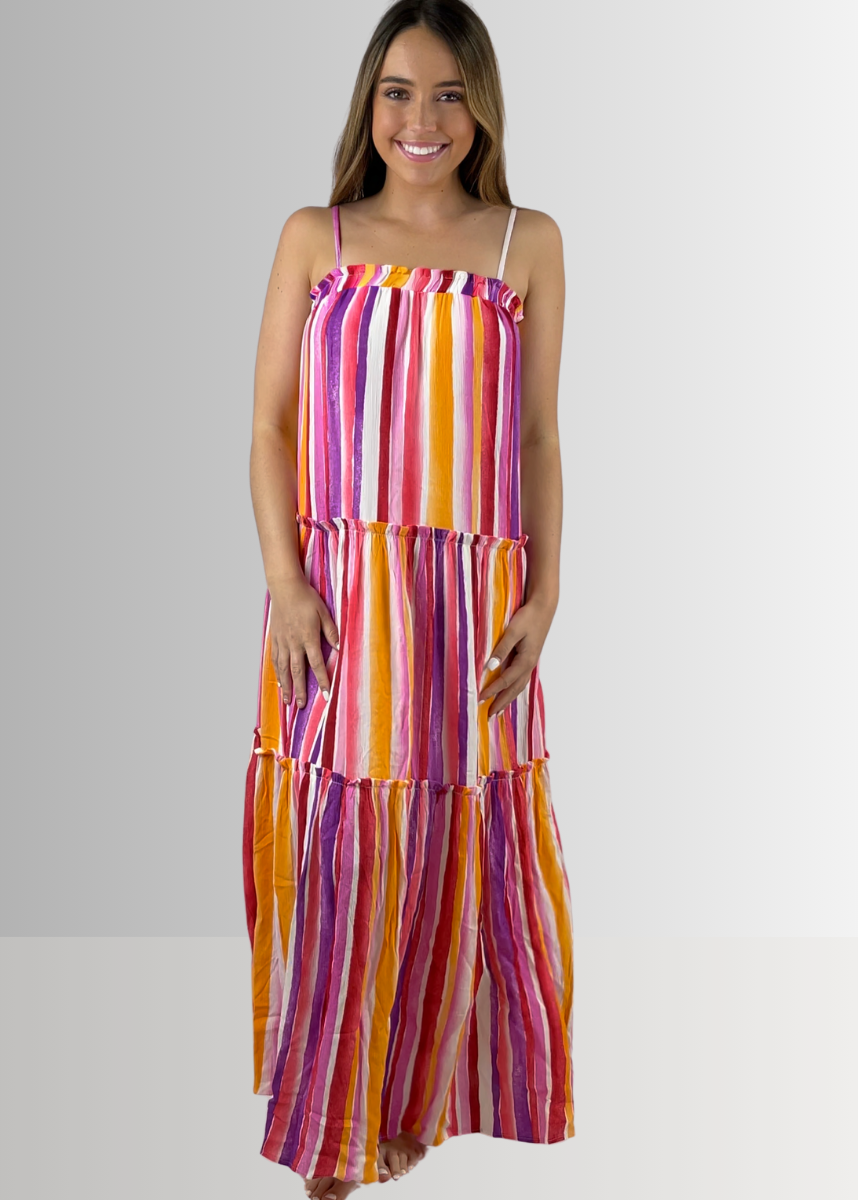 Kora Beautiful Tiered Maxi Sundress CLEARANCE FINAL SALE
