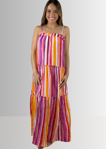 Kora Beautiful Tiered Maxi Sundress CLEARANCE FINAL SALE