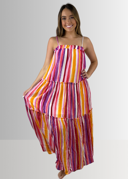 Kora Beautiful Tiered Maxi Sundress CLEARANCE FINAL SALE
