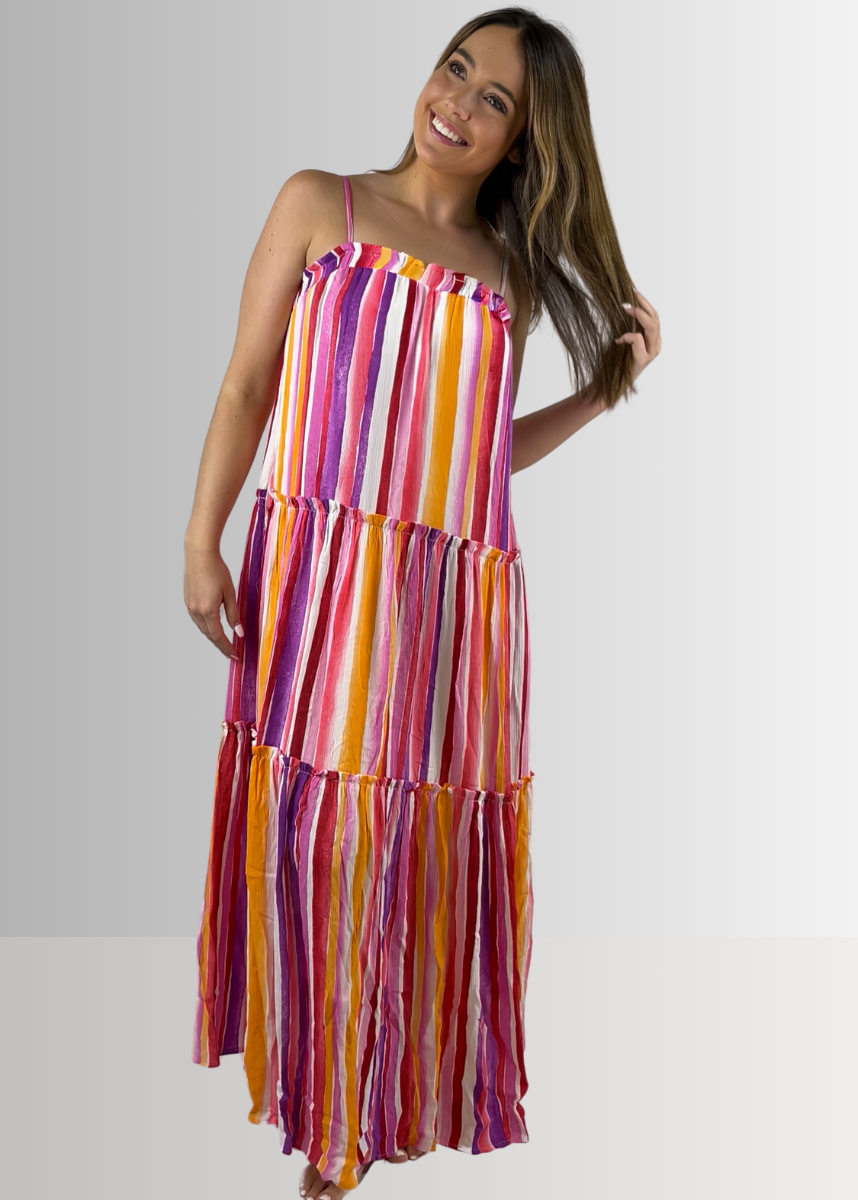 Kora Beautiful Tiered Maxi Sundress CLEARANCE FINAL SALE
