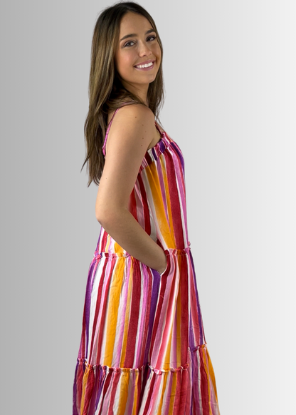Kora Beautiful Tiered Maxi Sundress CLEARANCE FINAL SALE
