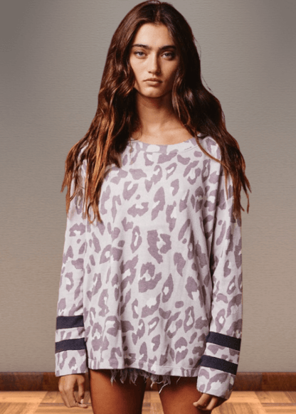 Dusty Lavender Animal Print Top - CLEARANCE FINAL SALE