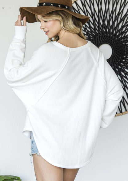 Slouchy French Terry Oversized Sweatshirt Made in USA